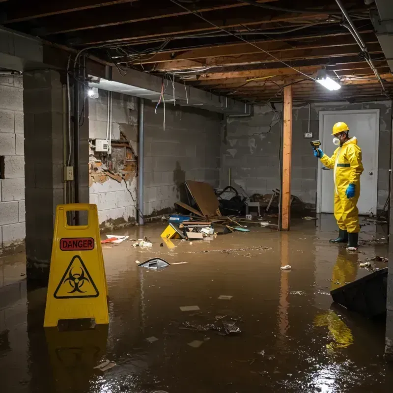 Flooded Basement Electrical Hazard in Paducah, TX Property