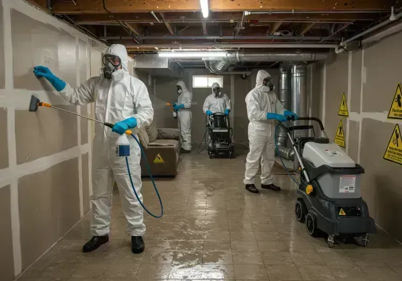 Basement Moisture Removal and Structural Drying process in Paducah, TX